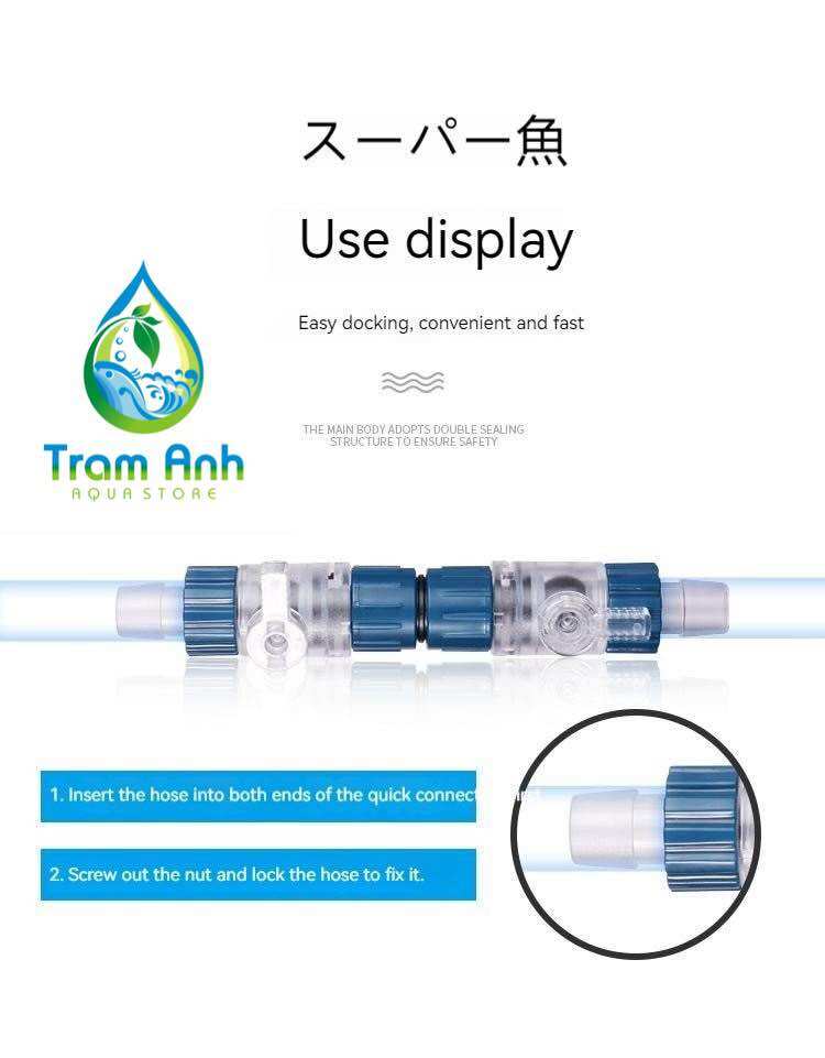 Van khoá đôi MARINE- Doubletap - Van nước cho bể cá - Thuỷ sinh