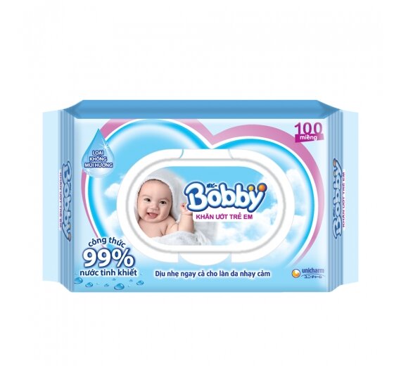 combo 10 gói Khăn ướt bobby không mùi 80tờ