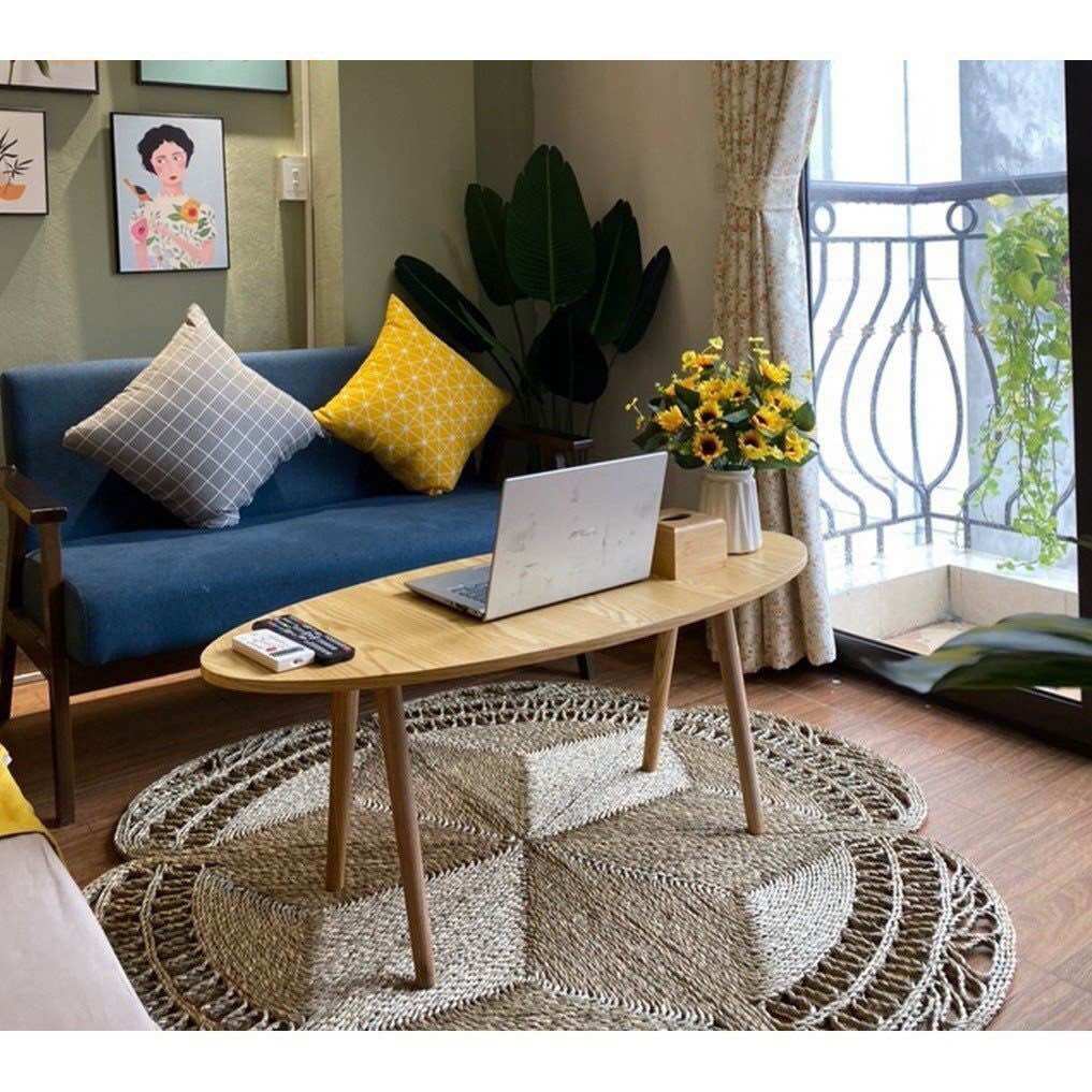Thảm cói hoa thưa các size