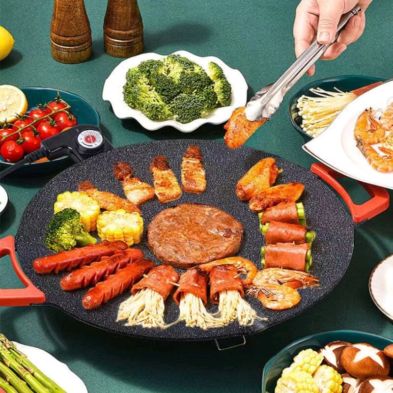 Chảo đá nướng không dầu Teppanyaki Hàn Quốc điện Size 36CM