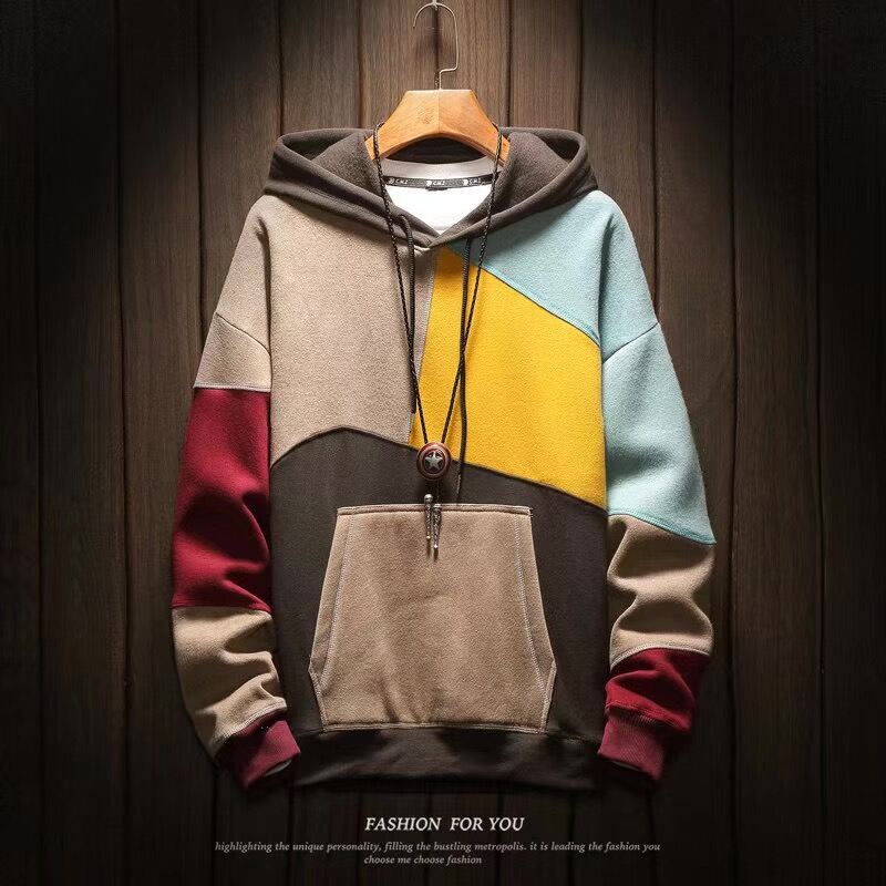 Áo Hoodie Áo Khoác Nam Lót Lông Thu Đông Nam Áo Nam Liền Mũ Trào Lưu Thanh Thiếu Niên Dày Dặn Mùa Đông Mẫu Mới 2021