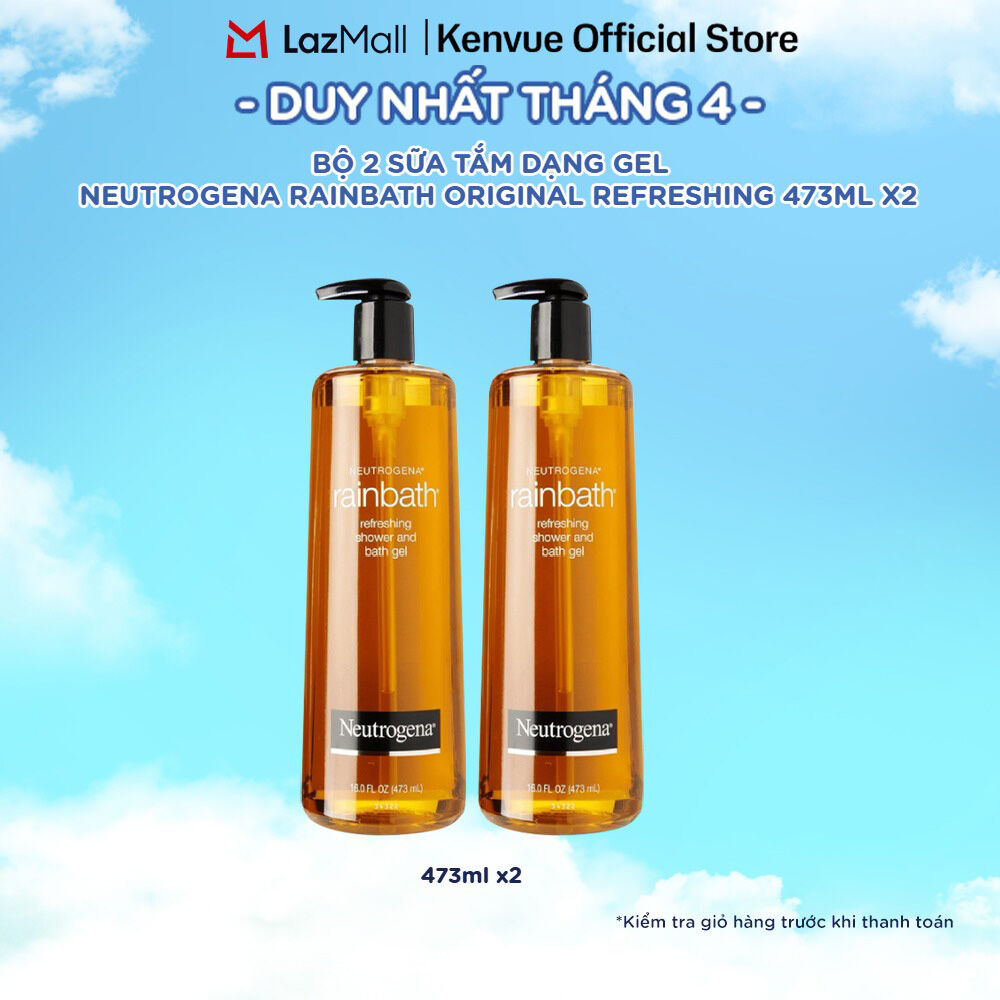 Bộ 2 chai Sữa tắm dạng gel Neutrogena Rainbath Original Refreshing 473ml/chai
