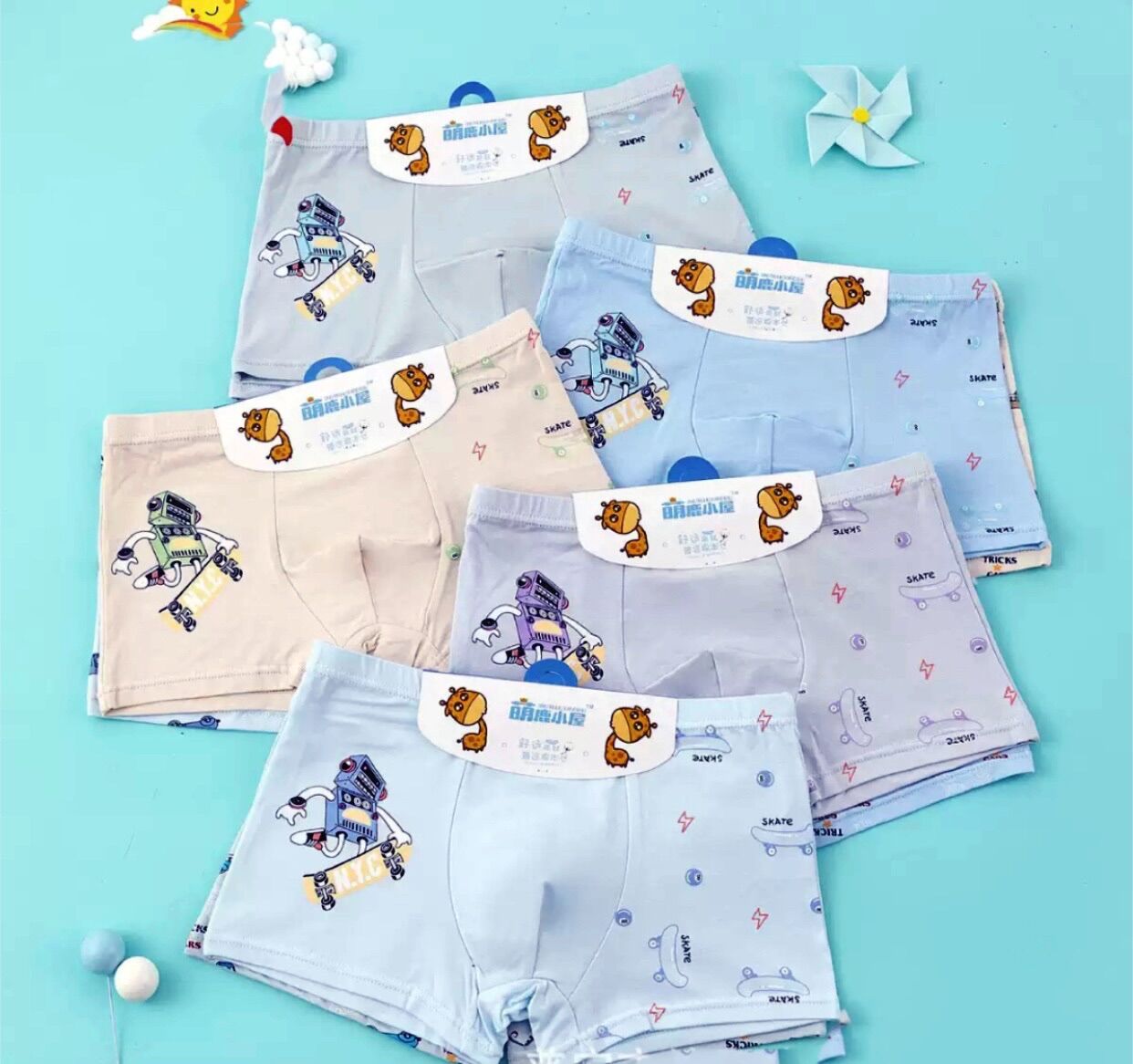2Quần đùi, quần sịp cho bé trai, chất liệu cotton combo 2quần/1set