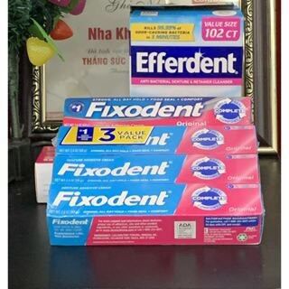 Keo dán hàm răng giả fixodent 68g
