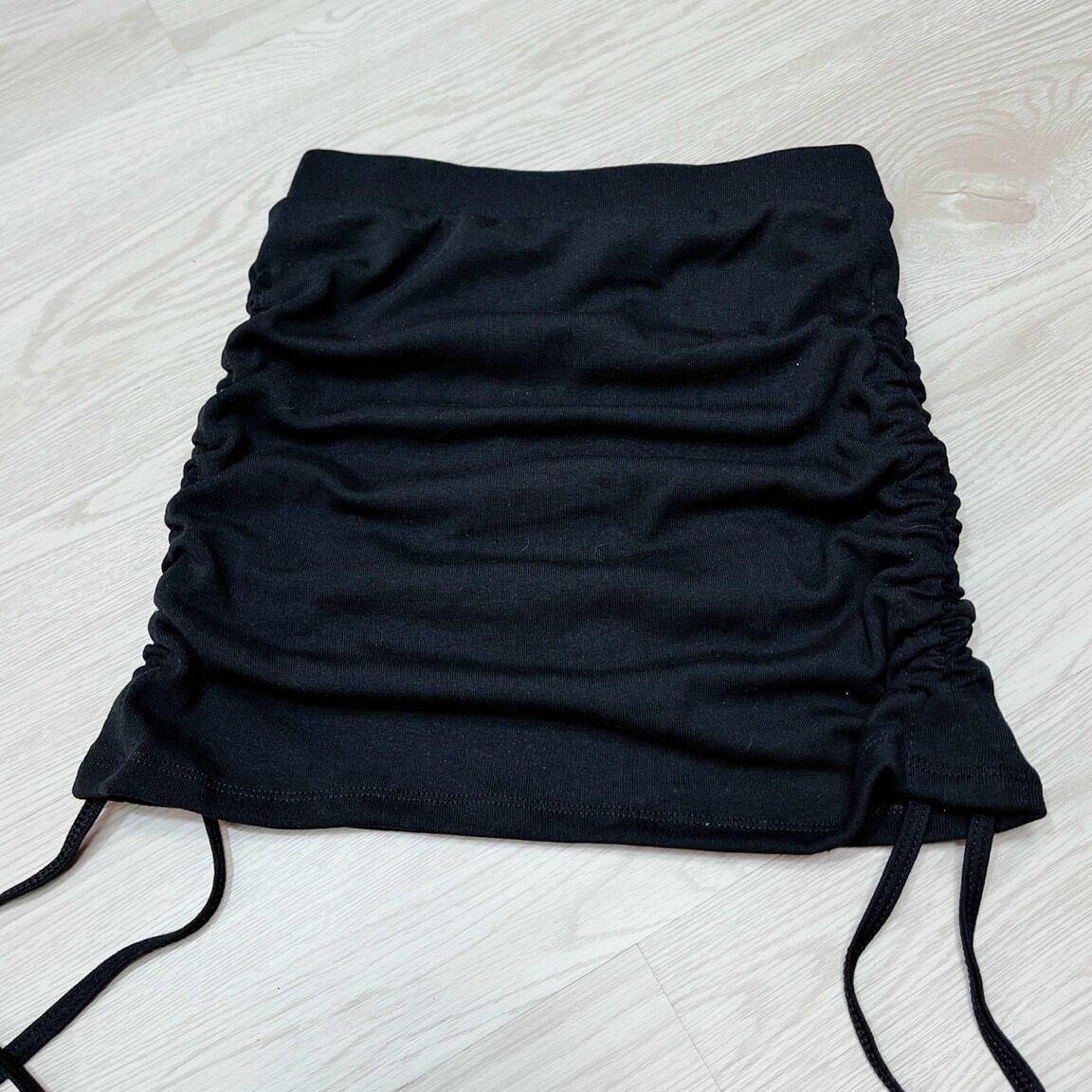 CHÂN VÁY NGẮN ÔM KIỂU RÚT DÂY FORM 50KG(U)