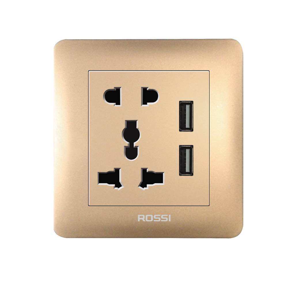 Ổ cắm ROSSI loại đa năng có cổng USB