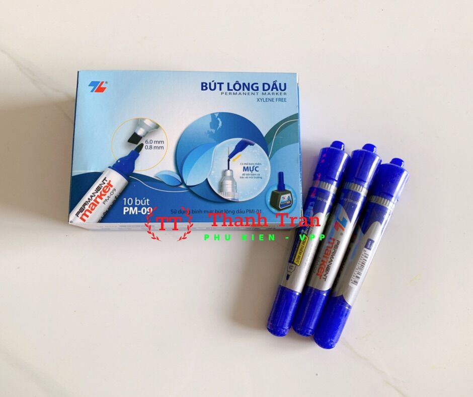 Oil Brush Pen Pm-09 with Blue Ink