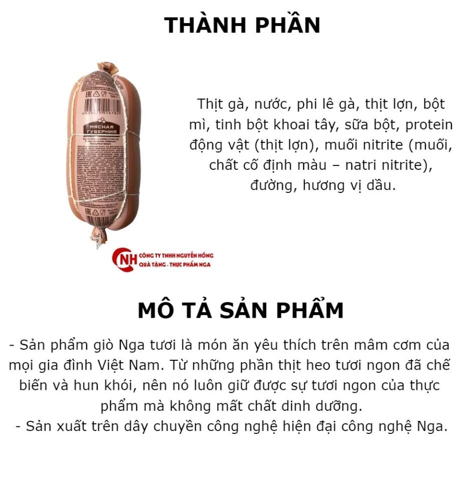 Giò Doctor Nhập Khẩu Nga 500g [Hàng Bay Chuẩn Check Code] - Xúc Xích Bác Sĩ Nga Cắt Lát