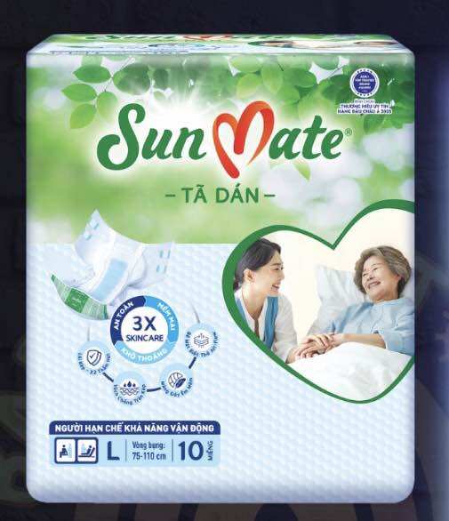Tã Dán/Quần Người lớn Sunmate Siêu Khô Thoáng