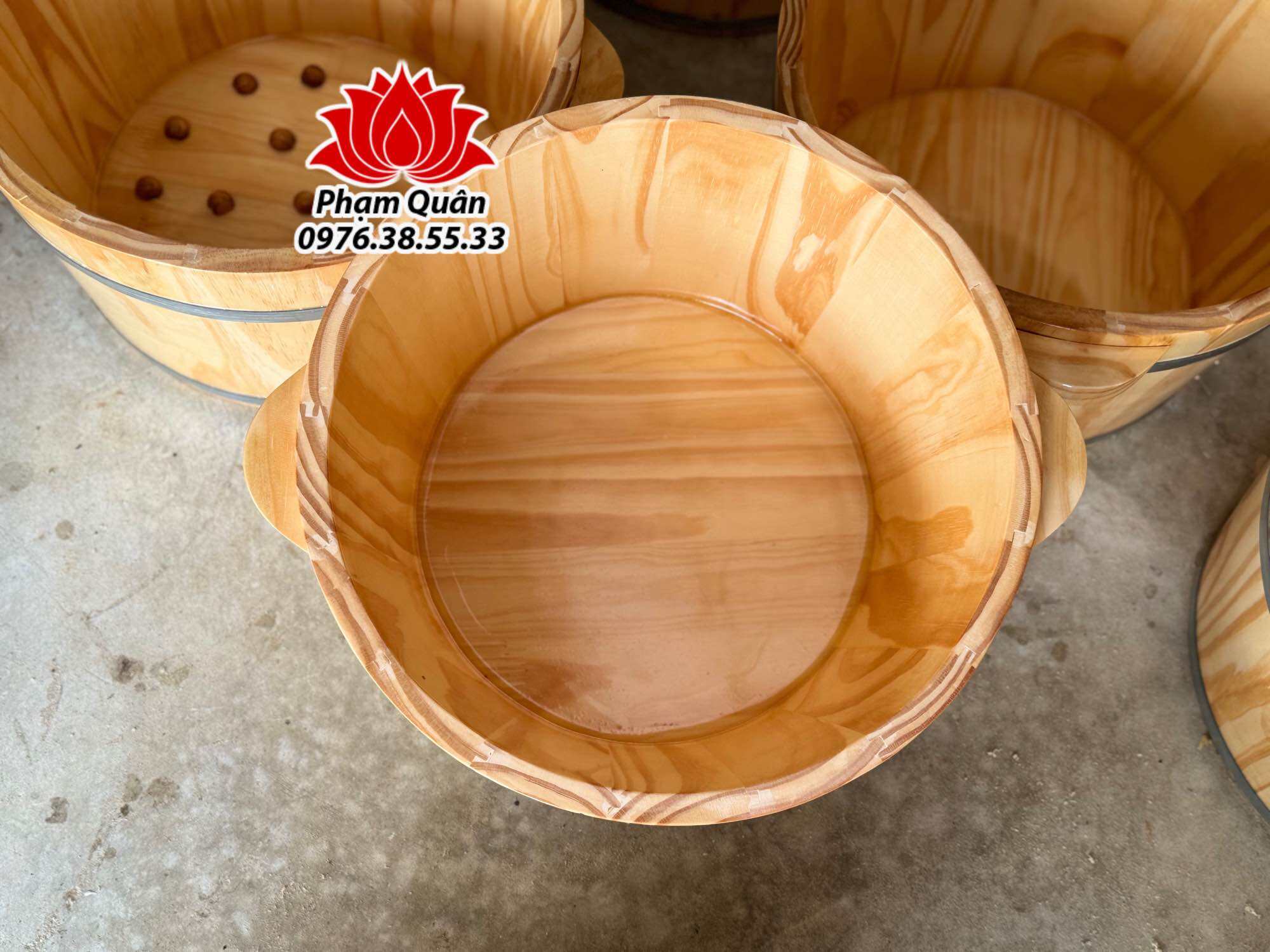 Chậu Gỗ Ngâm Chân, Chậu Ngâm Chân Gỗ Thông,Thùng Gỗ Ngâm Chân Cam Kết Không Đúng Hình Trả Lại