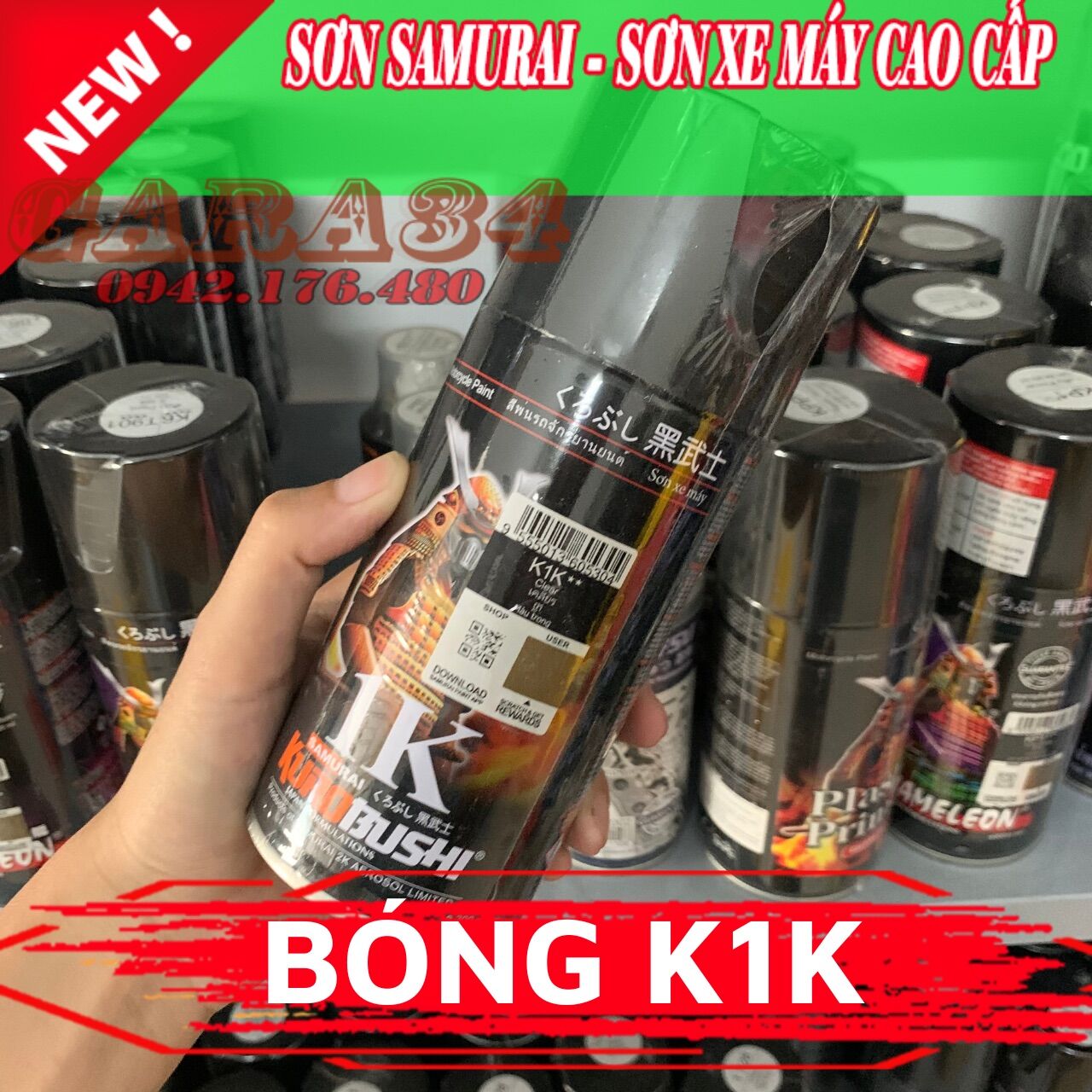 SƠN SAMURAI PHỦ BÓNG K1K - SƠN PHỦ MÀU TRONG