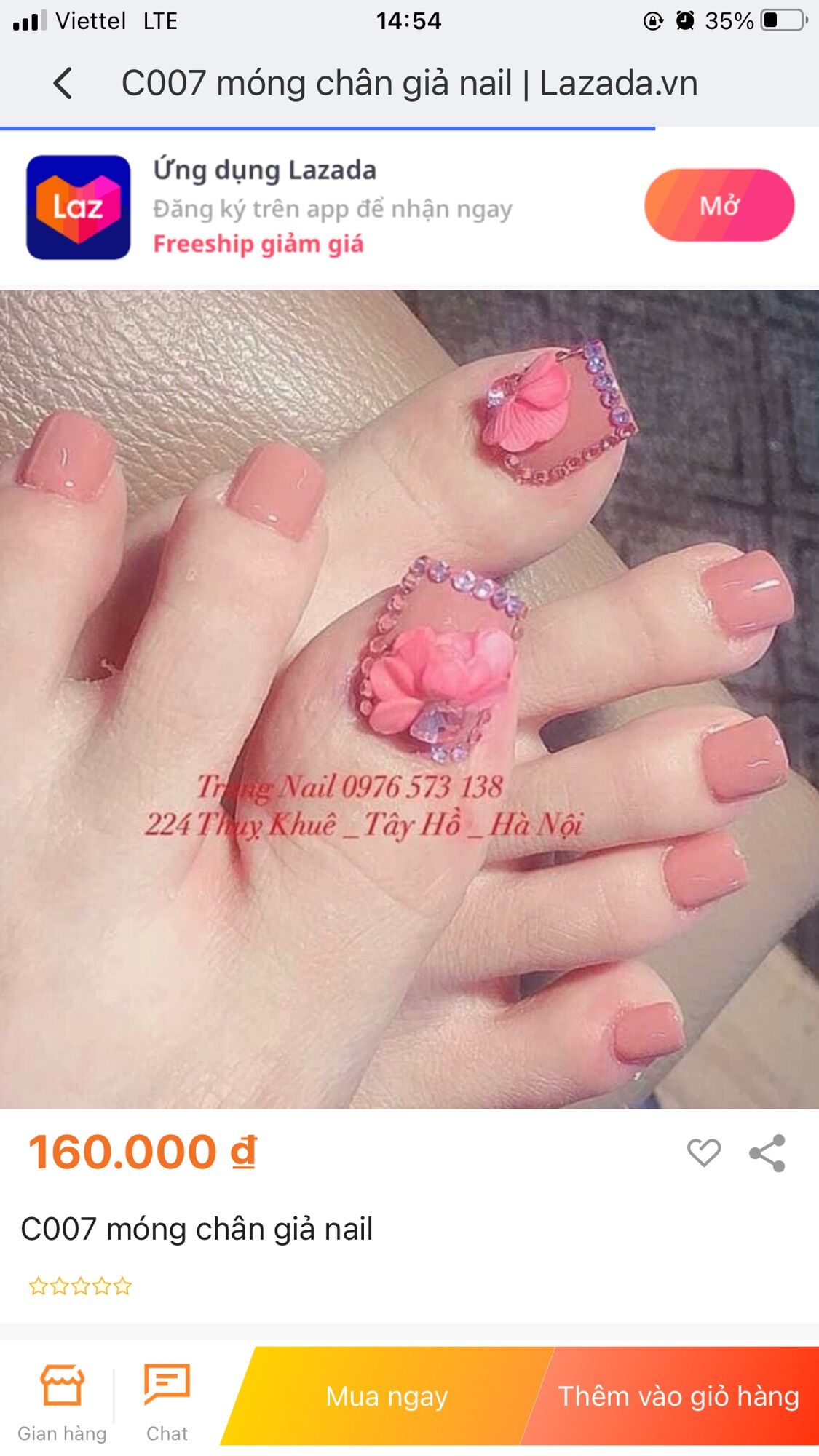 C007 móng chân giả nail