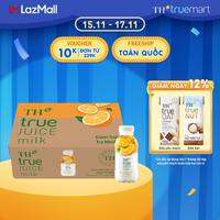 Thùng 24 chai nước uống sữa trái cây TH true JUICE milk cam tự nhiên 300 ml (300 ml x 24)