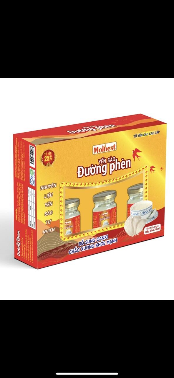 Yến sào Tổ yến sào cao cấp Molnest, chứa 25% yến, giá tốt cho chất lượng.
