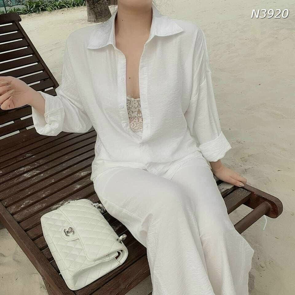 Bộ đũi sơ mi trắng cao cấp