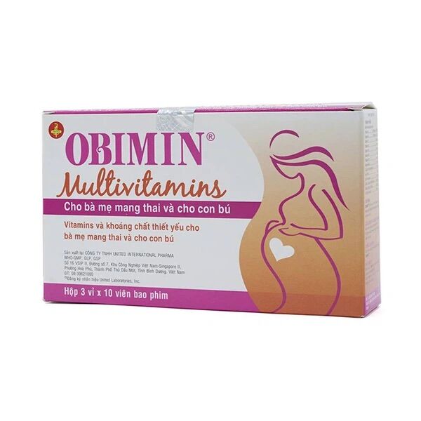 Obimin Multivitamins - 30 viên - Bổ sung một số Vitamin và khoáng chất thiết yếu cho phụ nữ có thai và cho con bú