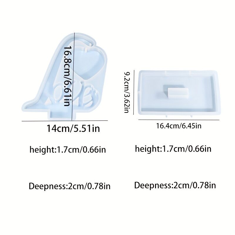 Tự làm pha lê Epoxy khuôn nhựa tình yêu Khung Ảnh Silicone khuôn