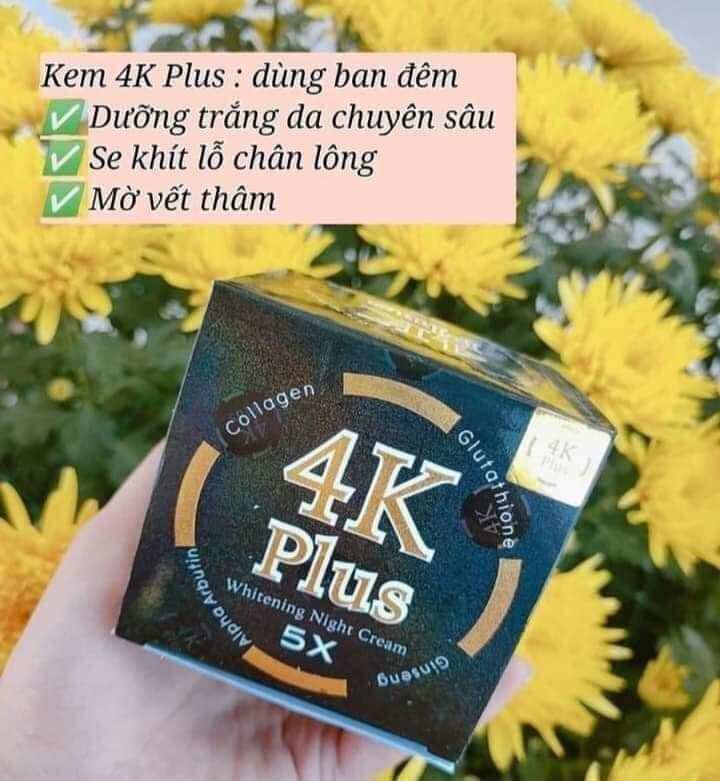 Kem dưỡng trắng da mặt 4k plus TháiLan