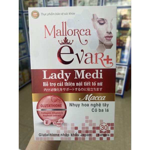Viên uống Evar Lady Medi giúp cải thiện nội tiết tố,làm đẹp đẹp da