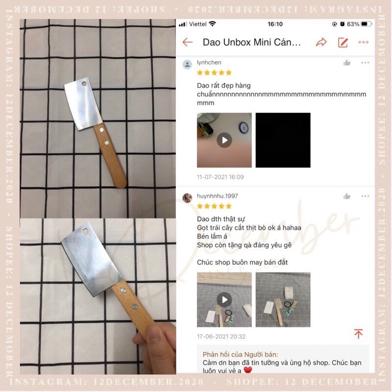 Dao unbox mini cán gỗ hot tiktok