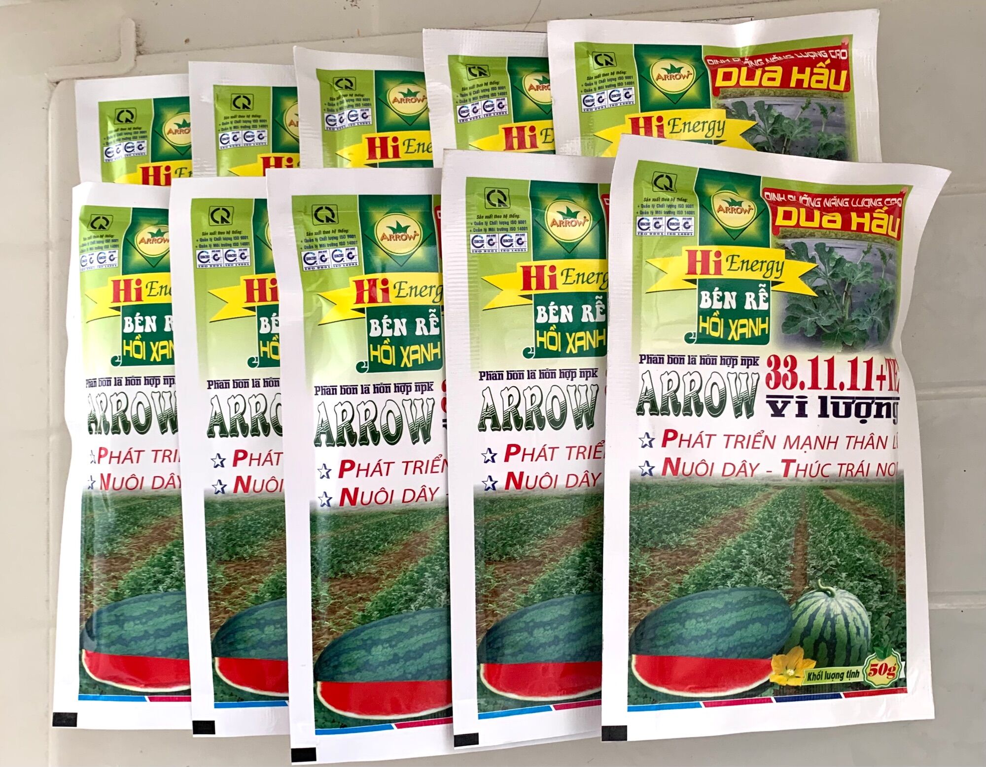Arrow 33.11.11+te dưa hấu gói 50gr - phân bón dinh dưỡng năng lượng cao cho dưa hấu