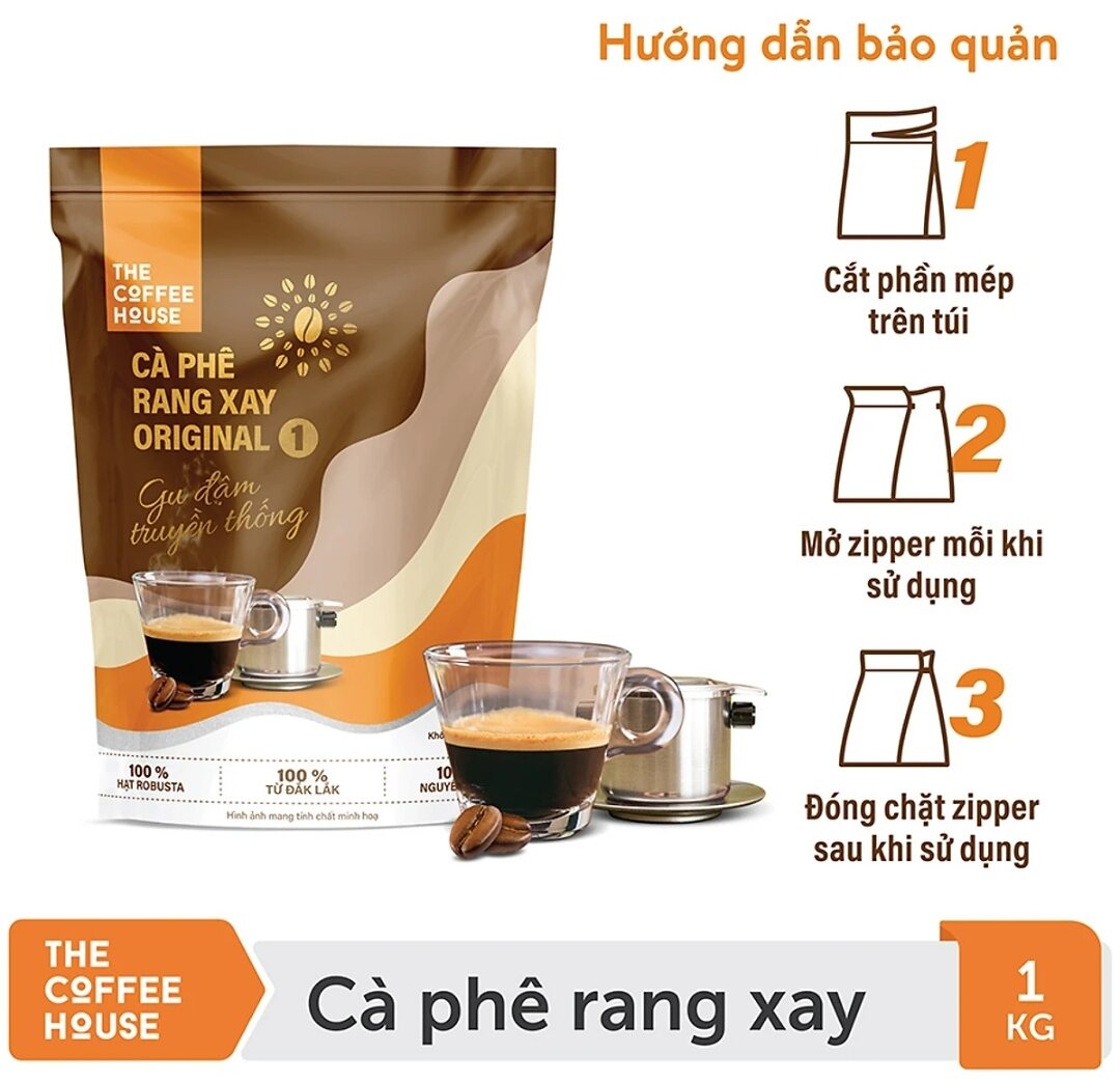 GÓI 1KG CÀ PHÊ RANG XAY ORGINAL 1 The Coffee House