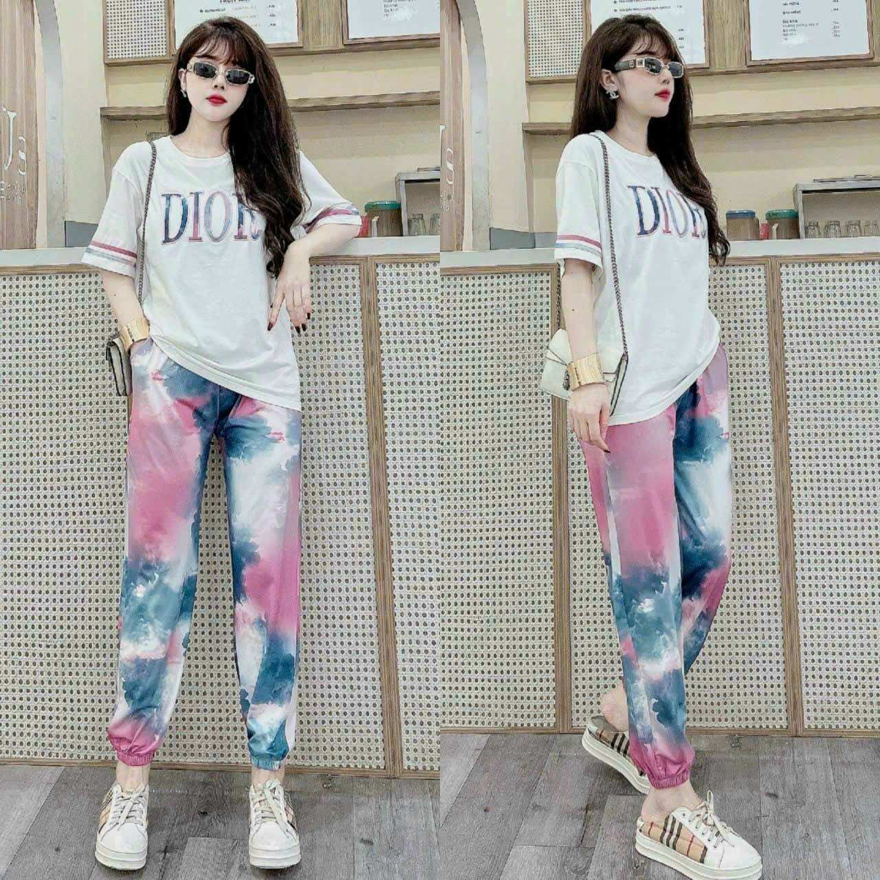 Sét bộ dài cotton phối 3d cao cấp