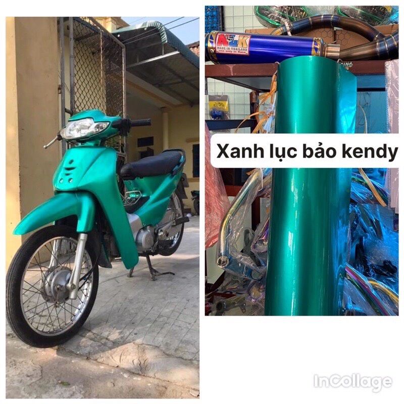 Decal Xanh Lục Bảo Kendy Cao Cấp Dán oto Xe máy
