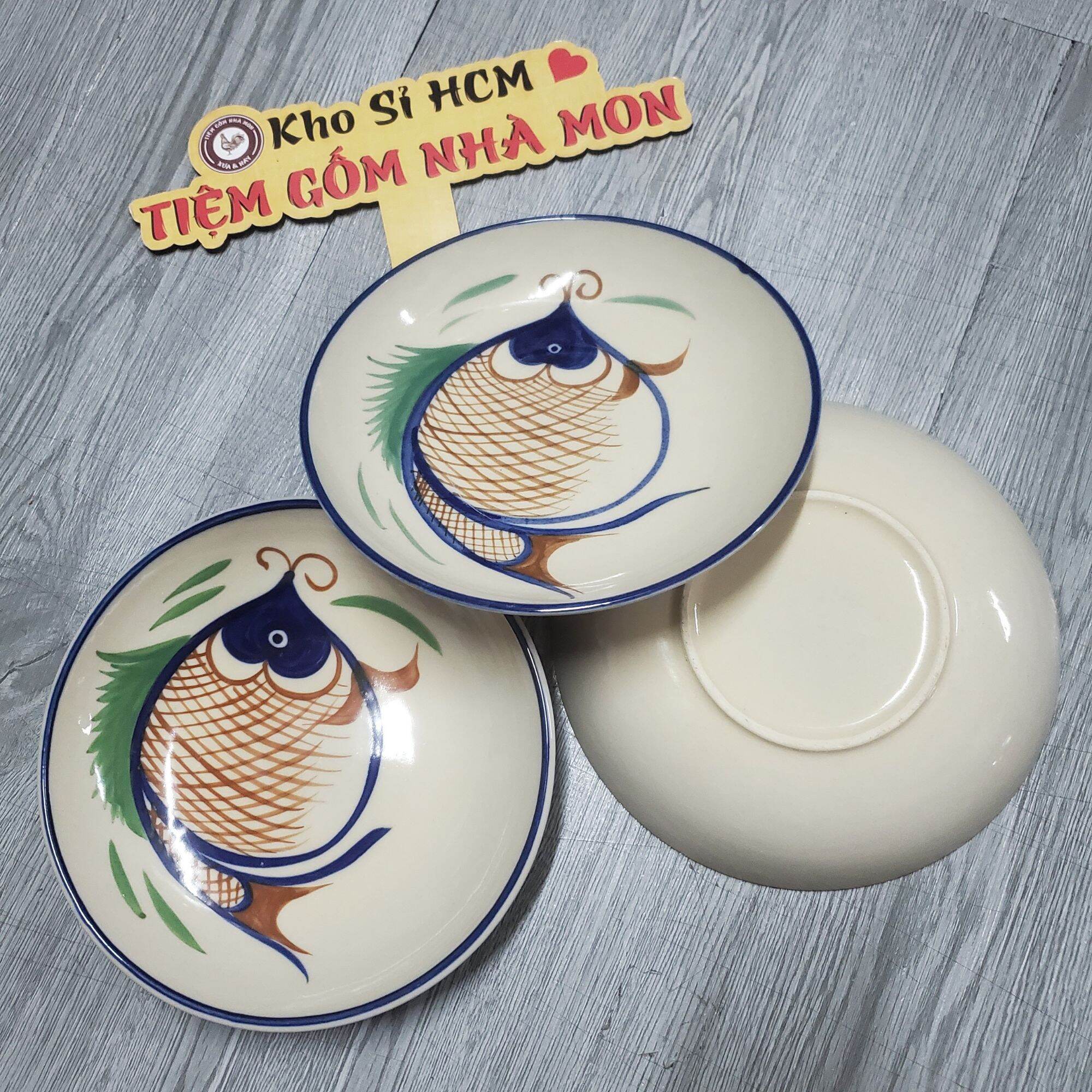 Dĩa cá rô phi thủ công cao cấp 22cm lồng sâu