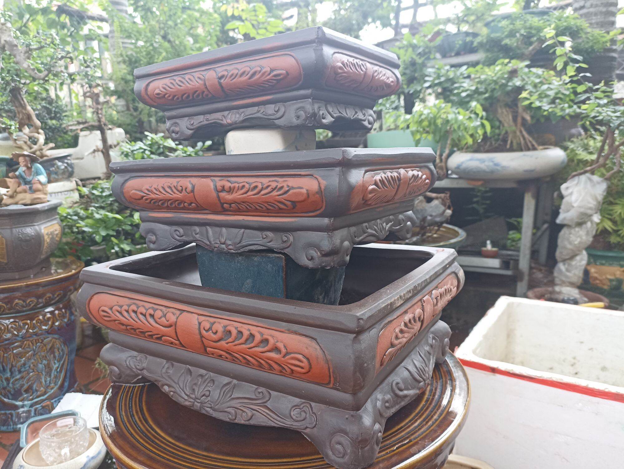 chậu chân kỷ gốm Bát Tràng cao cấp