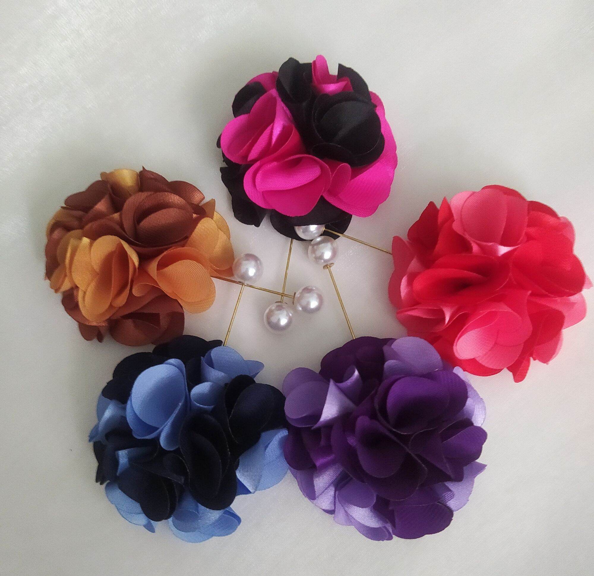 Hoa cài áo handmade Canto phối màu size 7cm