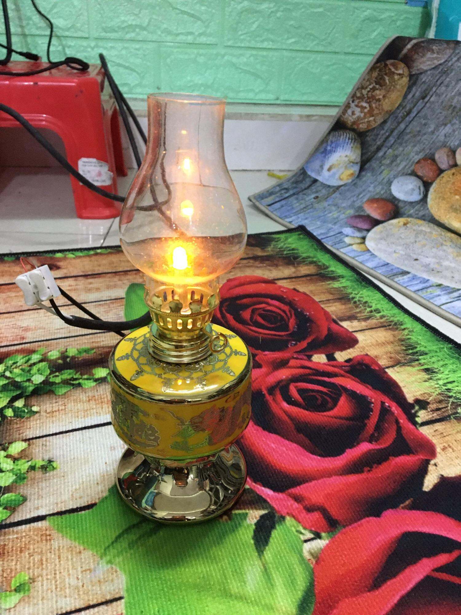 Đèn dầu thờ Kim Sa dùng điện , ánh sáng đẹp