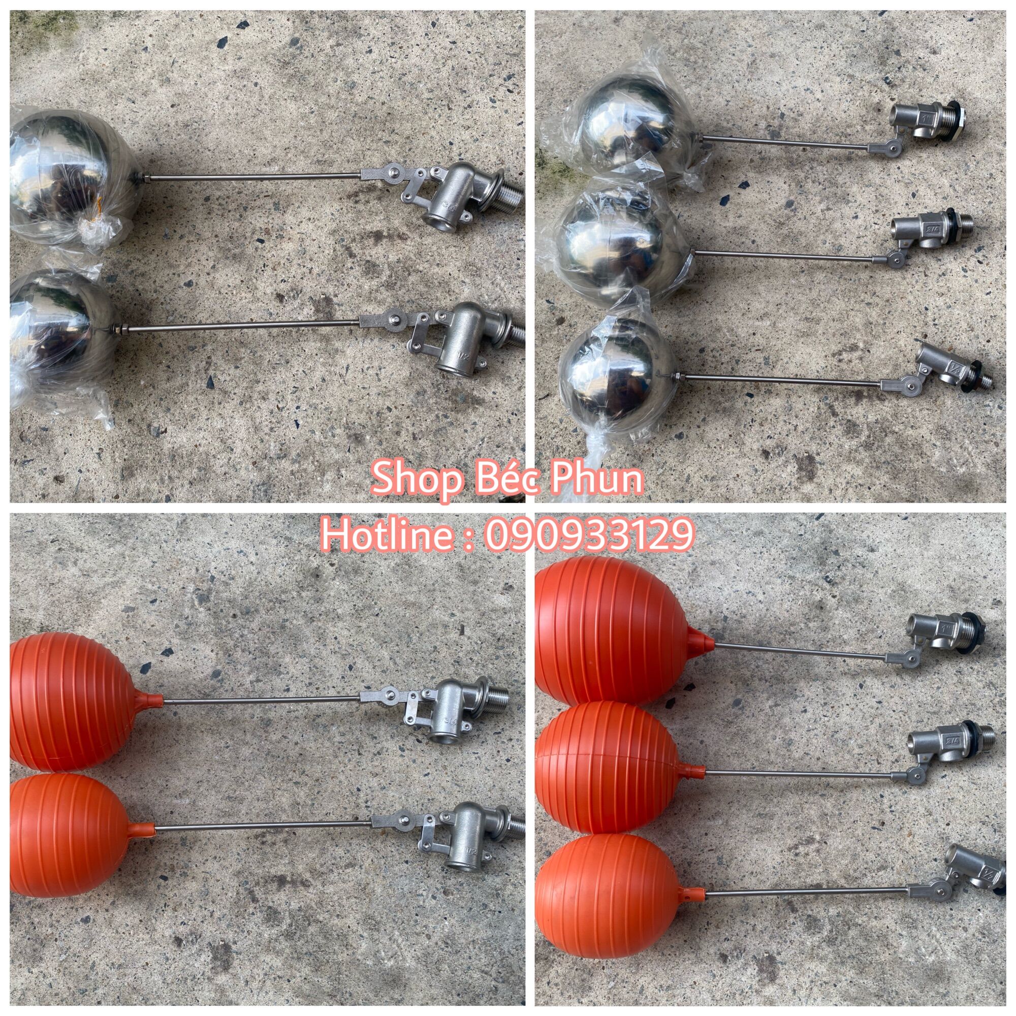 Phao cơ inox phi 21 27 34