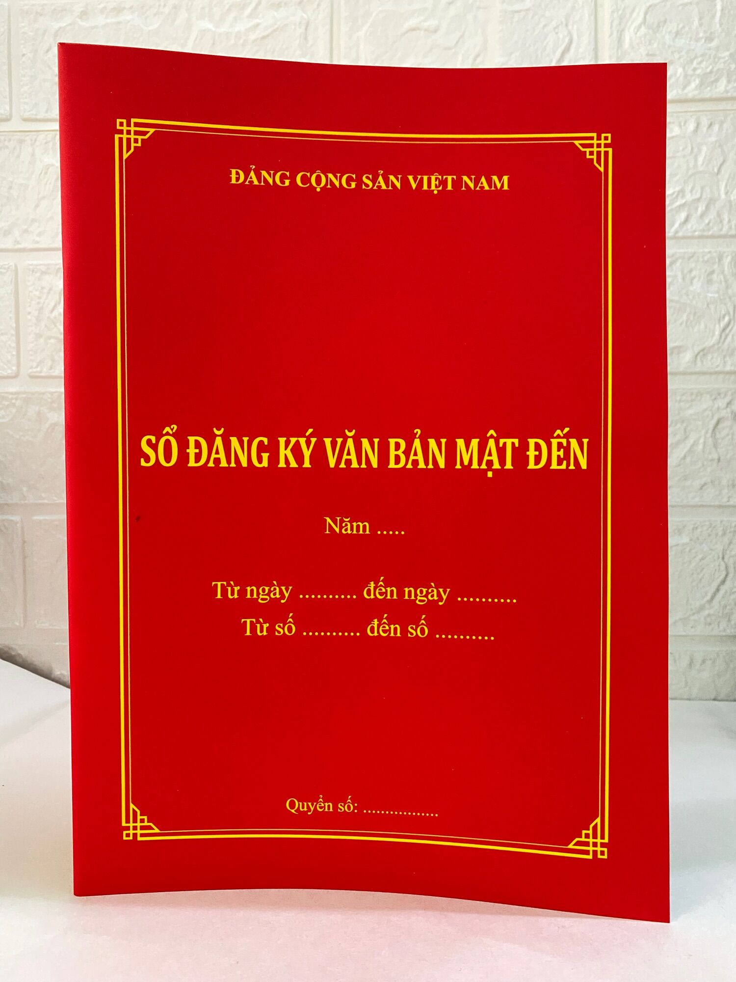 Sổ Đăng Ký Văn Bản Mật Đến
