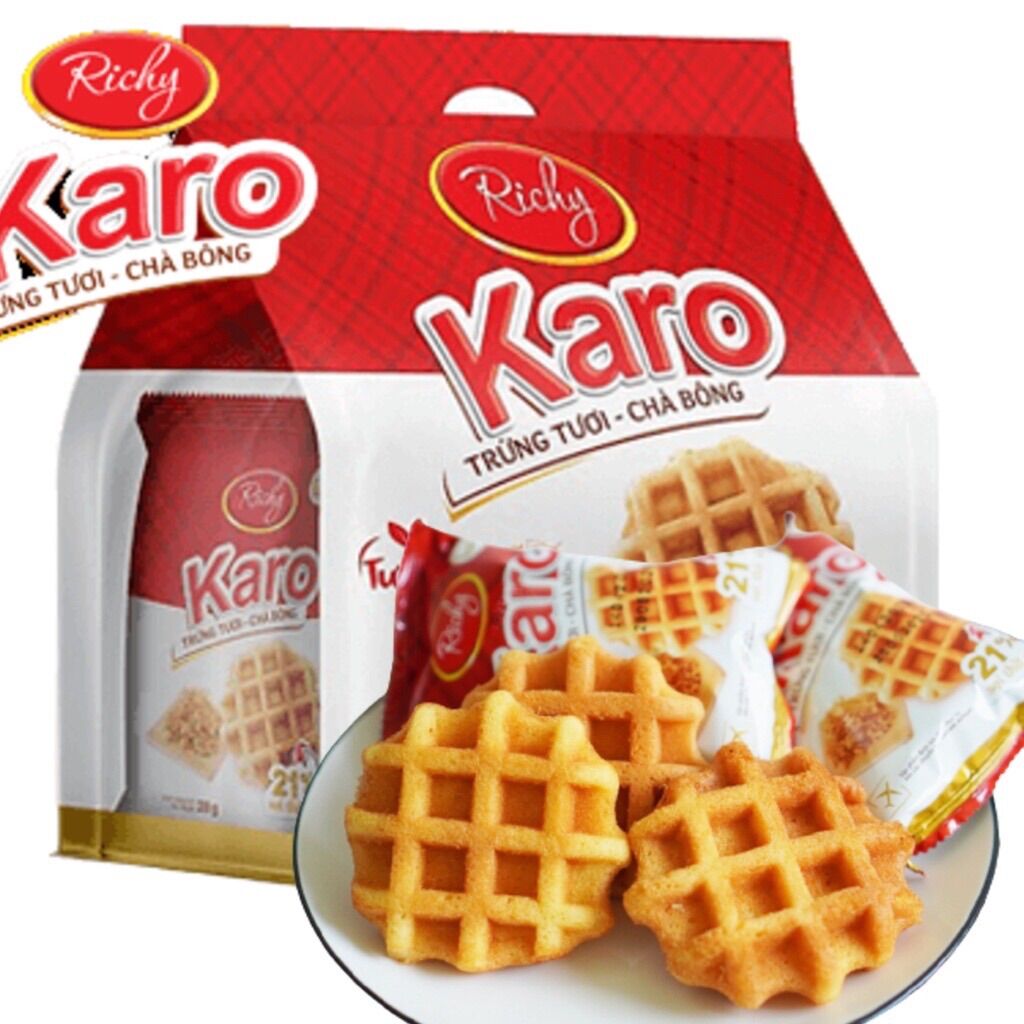 Bánh tươi richy karo chà bông sợi gà