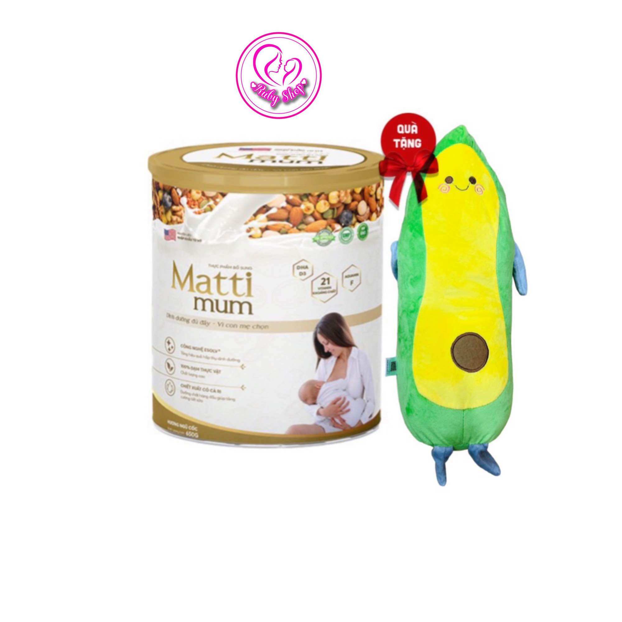Sữa hạt Mattimum lon 650g lợi sữa cho mẹ sau sinh chính hãng giá tốt + quà