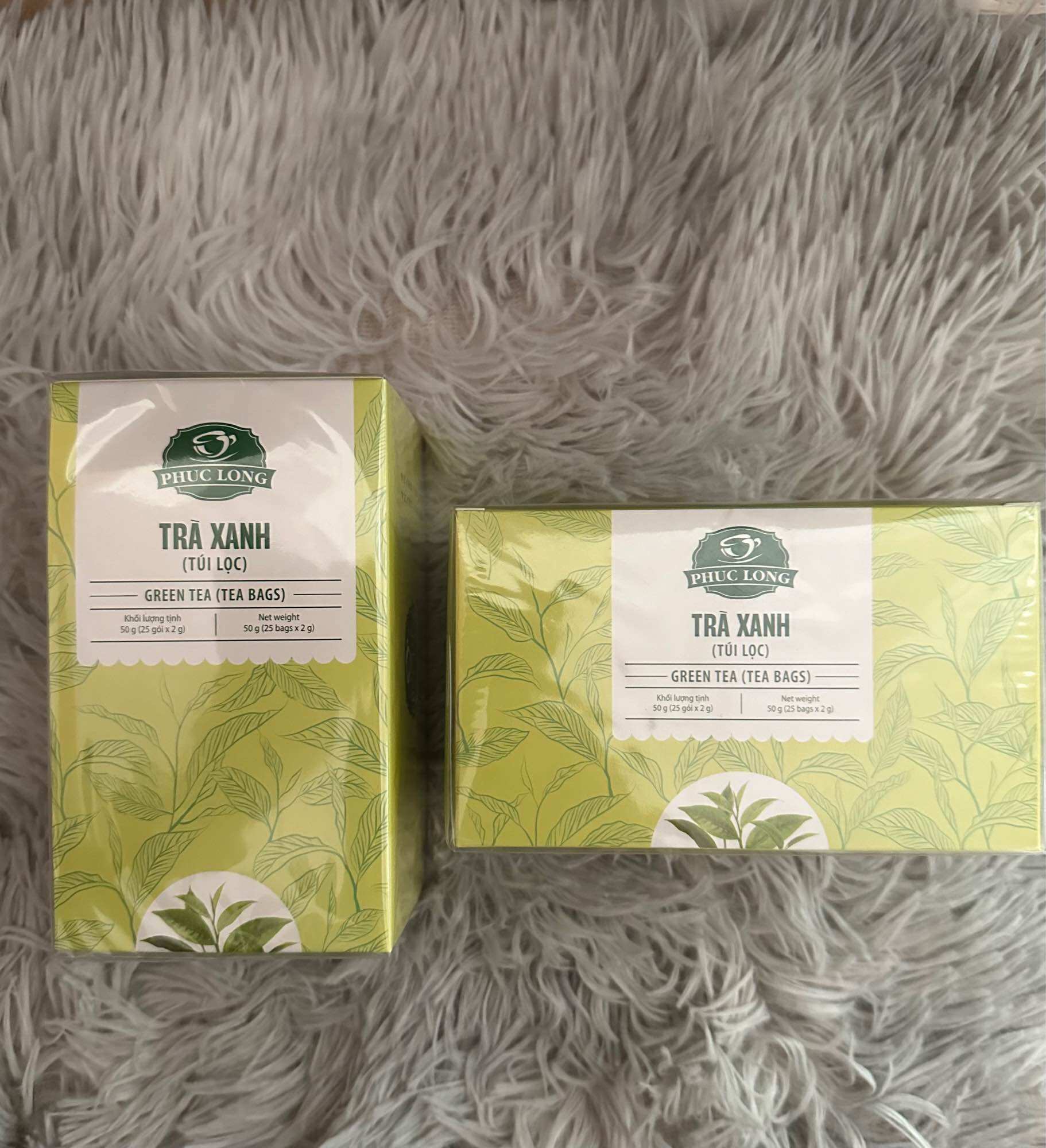 Trà xanh túi lọc Phúc Long 25 gói date mới