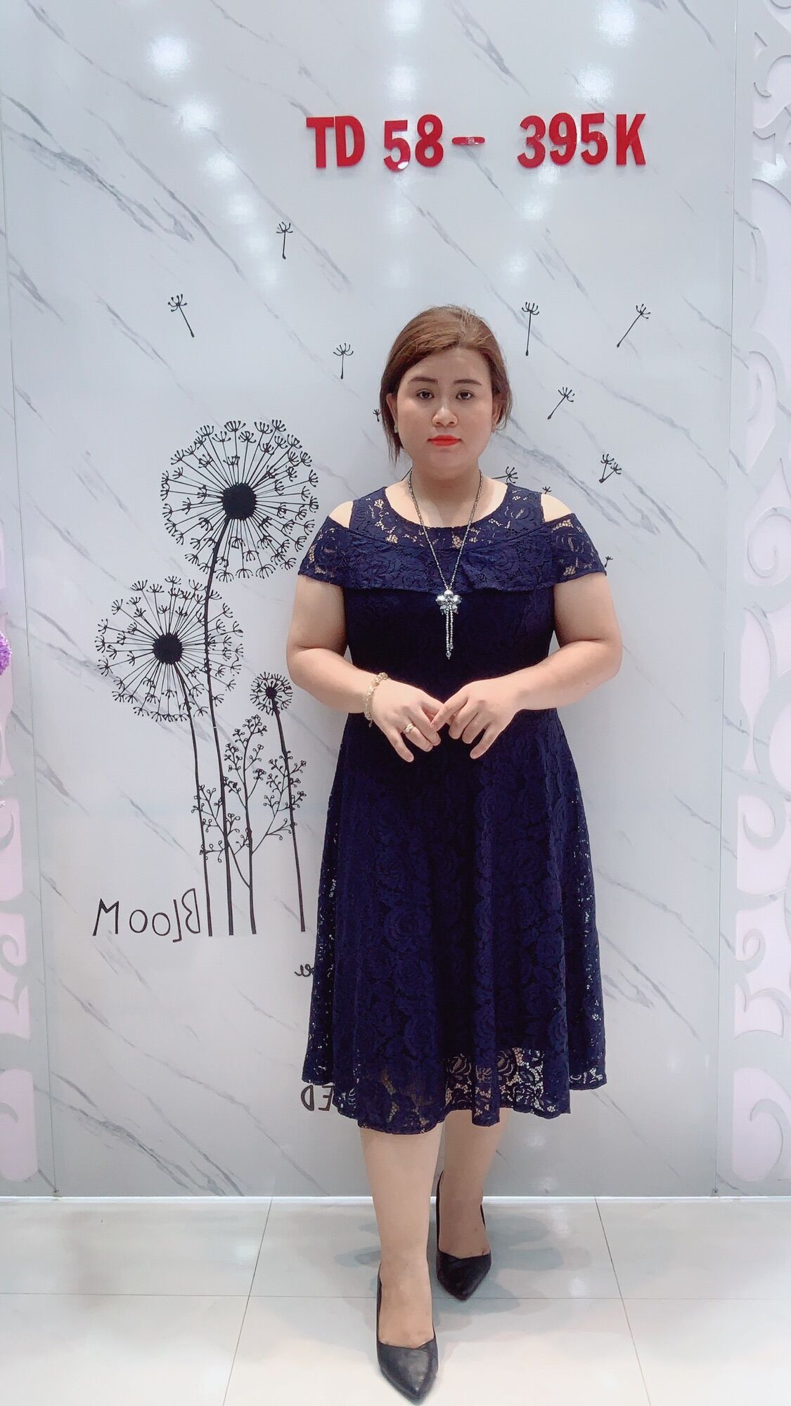 Đầm rớt vai TD58