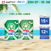 Combo 2 Nước Giặt Gel ARIEL 10X Sức Mạnh Giặt Sạch Chuyên Gia Cửa Trước-Cửa Trên Hương Downy Nắng Sớm Túi 3.7KG/ 4.05KG