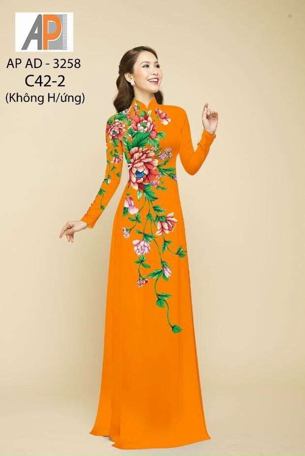 Vải áo dài in hoa eo