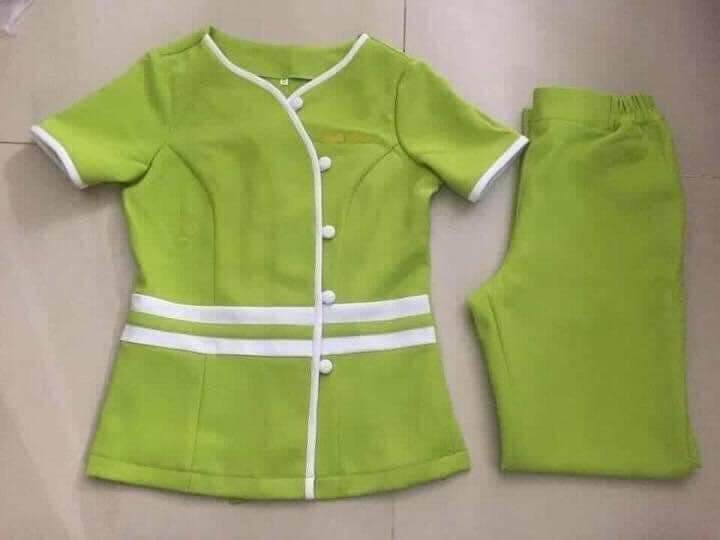 đồng phục spa chất cotton lạnh