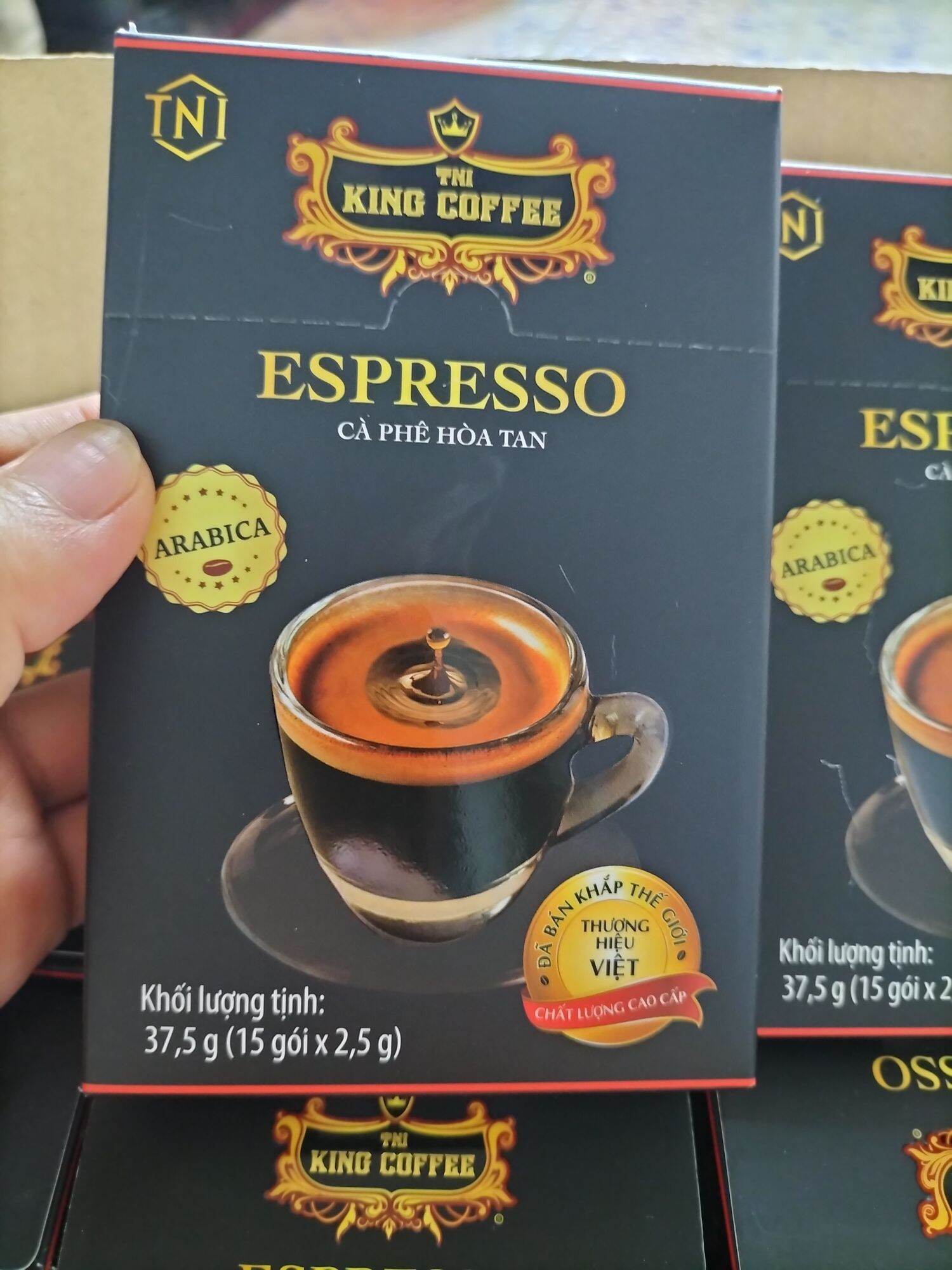 [100 stick] cà phê đen Espesso, cafe đen, king coffee espresso