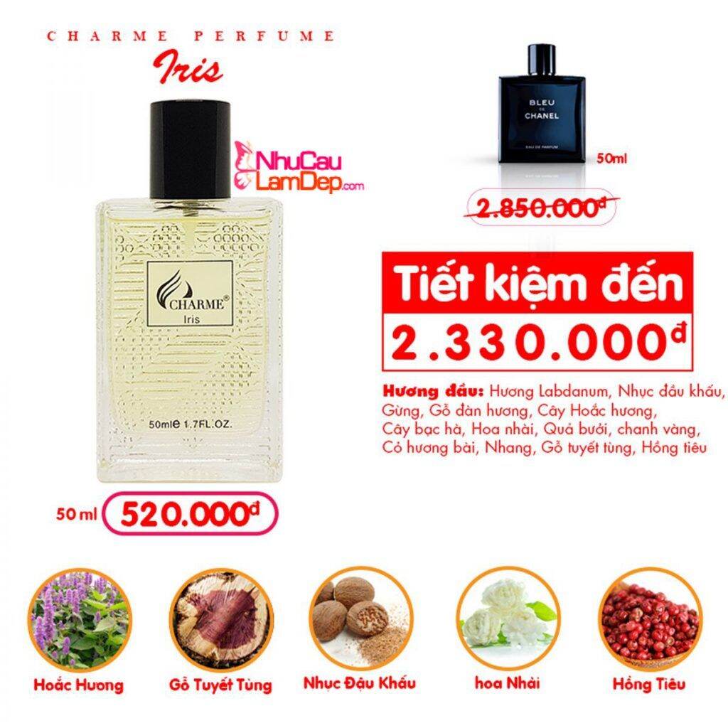 [HCM]nước hoa nam iric 50 ml