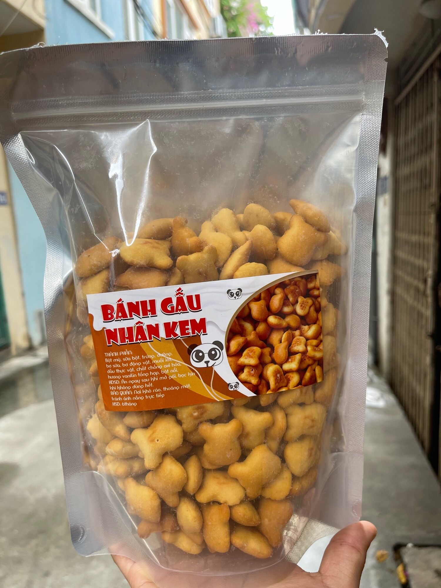 Bánh gấu nhân kem 500g