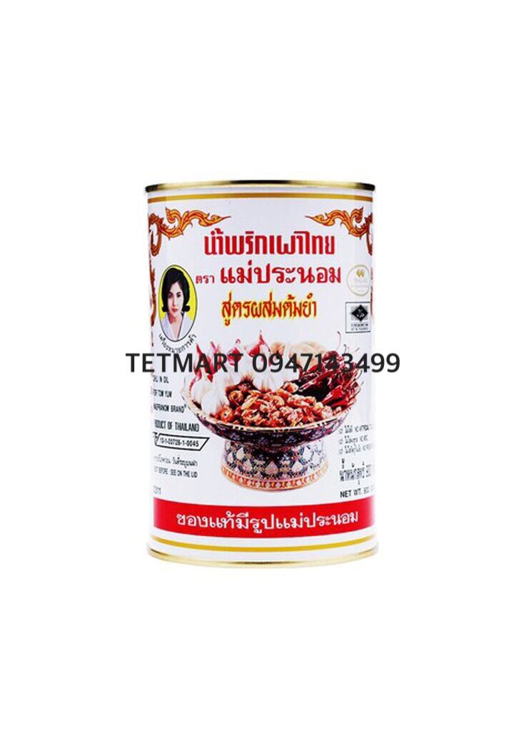 Dầu Sa tế Lẩu Thái Trắng 900g (Nhập khẩu chính hãng hiệu Maepranom) (Chilli in Oil for Tom Yum)