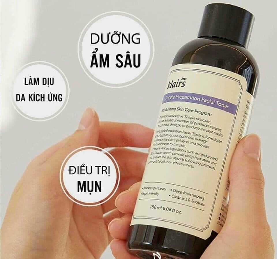 [Toner Klairs Không Mùi] Toner Không Mùi Klairs Supple Preparation Unscented Toner 180Ml