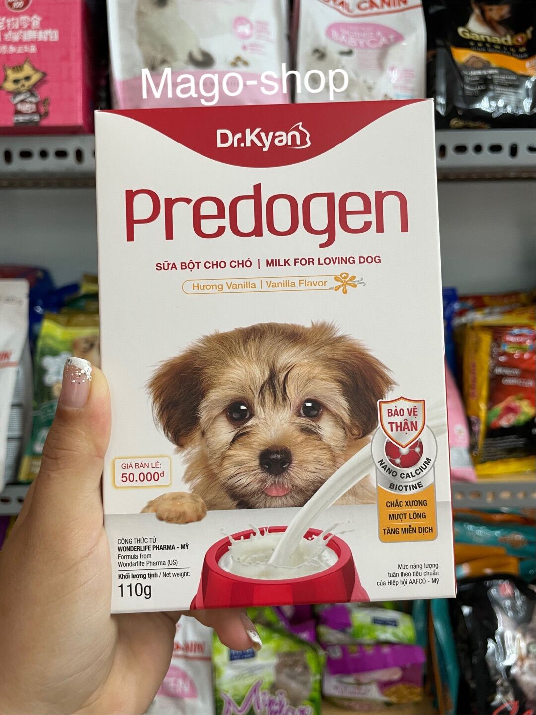 Sữa Bột Dr.Kyan Predogen cho chó , tiêu chuẩn mỹ Túi 110g