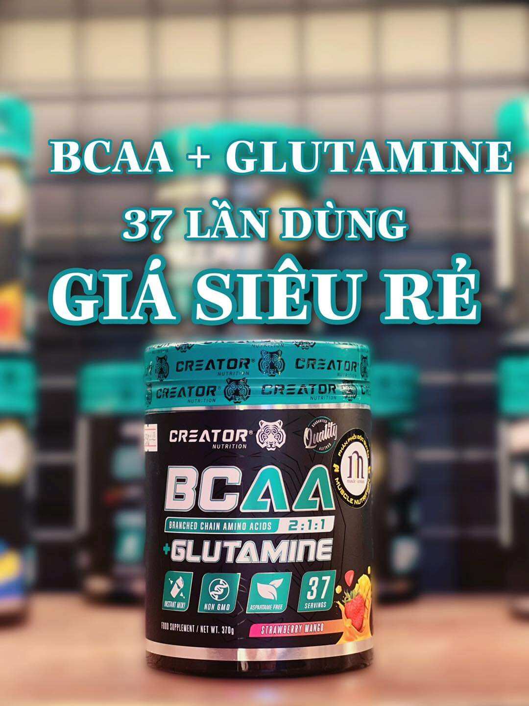 Creator BCAA + Glutamine Tăng Cơ Phục Hồi Cơ Bắp 37 Servings