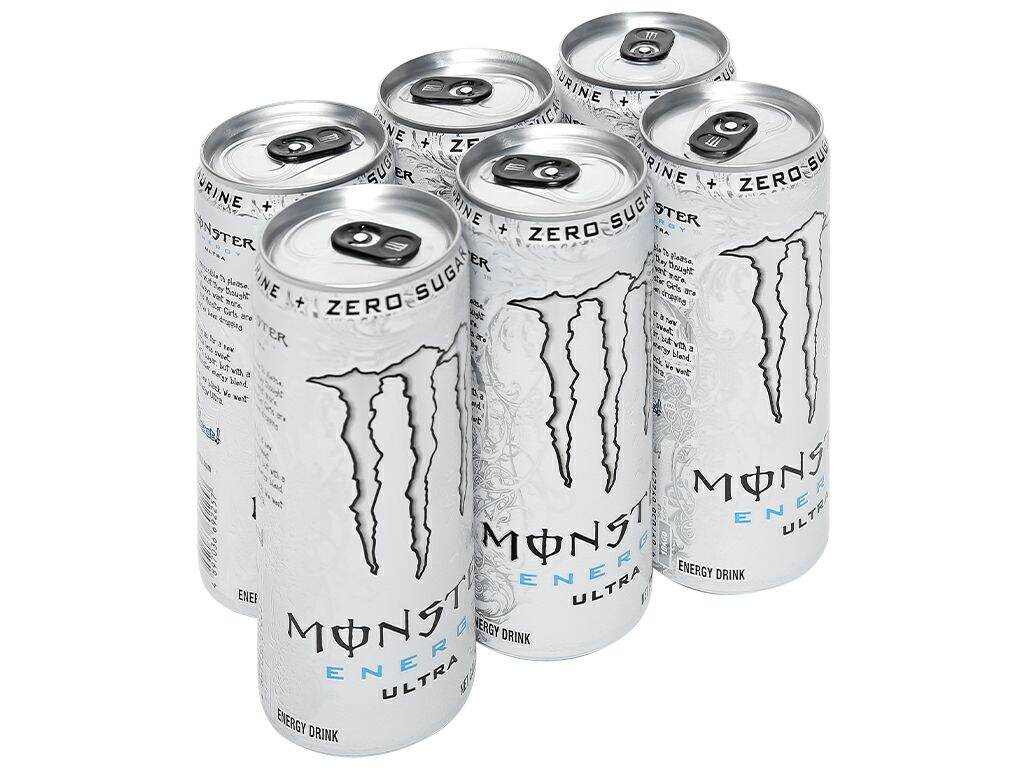 Monster Energy trắng 24 lon
