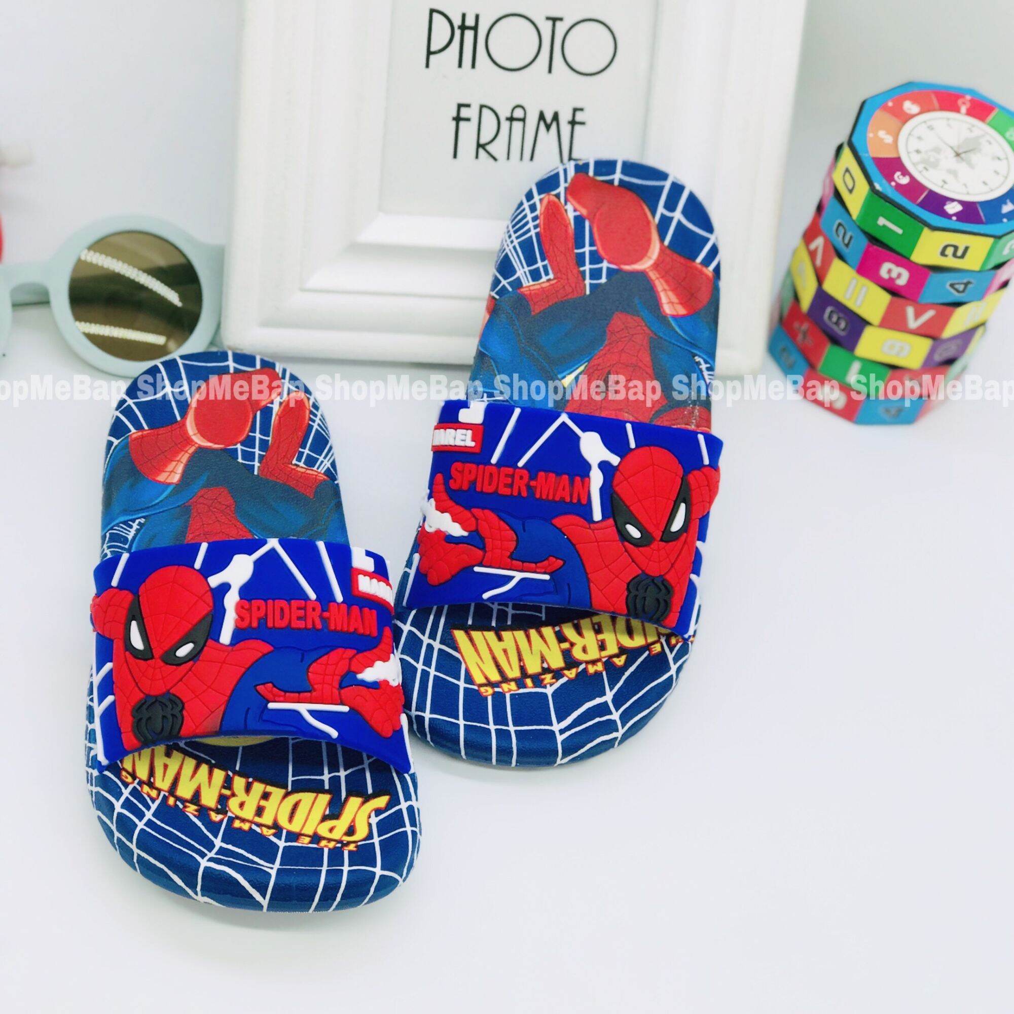 Dép lê nhền nhện in 3D sắc nét siêu đẹp cho bé trai